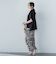 麻調ボイルプリントパンツ≪洗濯機で洗える≫