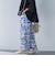 麻調ボイルプリントパンツ≪洗濯機で洗える≫