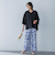 麻調ボイルプリントパンツ≪洗濯機で洗える≫
