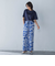麻調ボイルプリントパンツ≪洗濯機で洗える≫