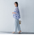 麻調ボイルプリントブラウス≪洗濯機で洗える≫