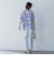 麻調ボイルプリントブラウス≪洗濯機で洗える≫