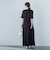 【WEB限定】サテンフィールキーネックブラウス≪セットアップ対応/洗濯機で洗える≫