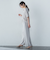 【WEB限定】サテンフィールキーネックブラウス≪セットアップ対応/洗濯機で洗える≫