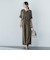【WEB限定】サテンフィールキーネックブラウス≪セットアップ対応/洗濯機で洗える≫