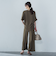 【WEB限定】サテンフィールキーネックブラウス≪セットアップ対応/洗濯機で洗える≫
