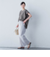 【WEB限定】フィルムストライプイージーパンツ ≪手洗い可能≫
