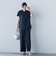 【WEB限定】フィルムストライプイージーパンツ ≪手洗い可能≫