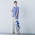 【WEB限定】ライクアウーヴンバンドカラーブラウス≪洗濯機で洗える≫