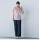 【WEB限定】ライクアウーヴンバンドカラーブラウス≪洗濯機で洗える≫