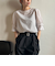 【WEB限定】ラメストライプ袖タックブラウス ≪手洗い可能≫