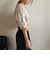 【WEB限定】ラメストライプ袖タックブラウス ≪手洗い可能≫