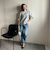 【WEB限定】ラメストライプ袖タックブラウス ≪手洗い可能≫