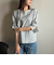 【WEB限定】ラメストライプ袖タックブラウス ≪手洗い可能≫
