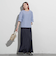 【WEB限定】ラメストライプ袖タックブラウス ≪手洗い可能≫