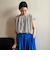 【WEB限定】シアーストライプクルーネックブラウス≪手洗い可能≫