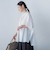【WEB限定】フランスアヤロングブラウス≪手洗い可能≫