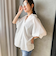 【WEB限定】ワンダーウェーブクロスシャツブラウス ≪手洗い可能≫
