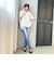 【WEB限定】ワンダーウェーブクロスシャツブラウス ≪手洗い可能≫