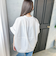 【WEB限定】キュプラ混ストライプバンドカラーブラウス ≪手洗いOK≫