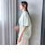 【WEB限定】キュプラ混ストライプバンドカラーブラウス ≪手洗いOK≫