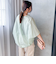 【WEB限定】キュプラ混ストライプバンドカラーブラウス ≪手洗いOK≫