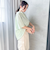 【WEB限定】キュプラ混ストライプバンドカラーブラウス ≪手洗いOK≫