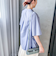 【WEB限定】キュプラ混ストライプバンドカラーブラウス ≪手洗いOK≫