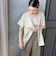 【WEB限定】レーヨンリネンポプリンVネックブラウス
