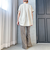 【WEB限定】レーヨンリネンポプリンVネックブラウス