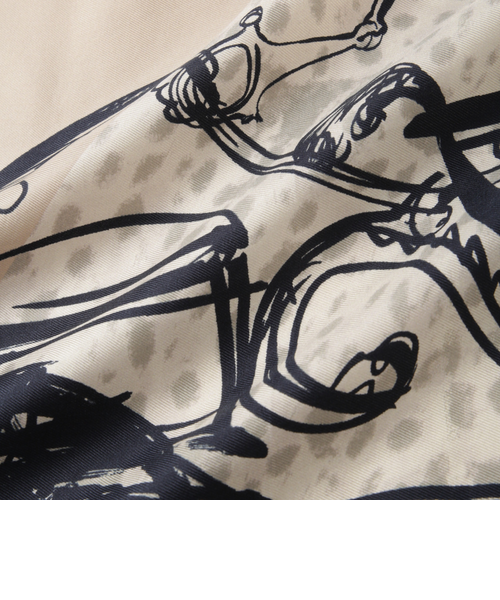 馬車柄スクエアシルクスカーフ｜ロートレアモンの通販｜&mall（アンド