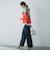 袖ボタンクルーネックニット ≪手洗い可能≫