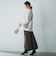 アシンメトリーコンビプリーツスカート