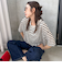 【WEB限定】シアーボーダーニットプルオーバー≪手洗い可能≫