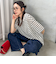 【WEB限定】シアーボーダーニットプルオーバー≪手洗い可能≫
