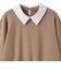 2WAYシャツ襟付きニットプルオーバー≪手洗い可能≫
