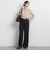 【WEB限定】バックサテン小紋プリントブラウス
