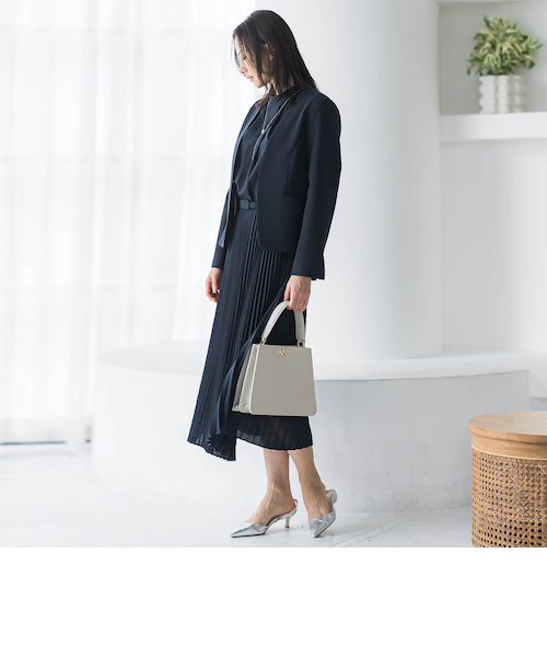 トリクシオンノーカラージャケット≪セットアップ対応/手洗い可能