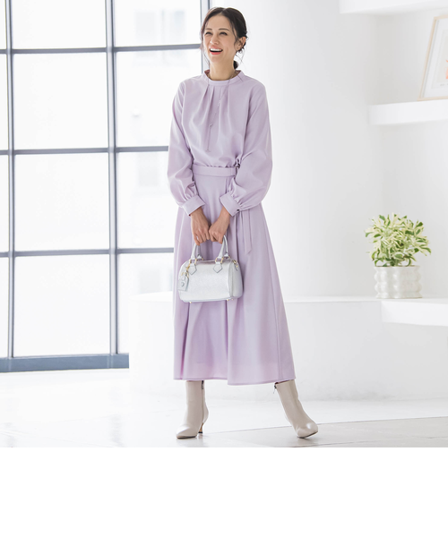 ウールブレンドストレッチフレアスカート≪セットアップ対応/手洗い