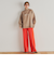 両面起毛ワイドパンツ≪洗濯機で洗える≫