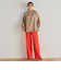 両面起毛ワイドパンツ≪洗濯機で洗える≫