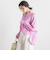 【WEB限定】ストライプショートシャツ≪洗濯機で洗える≫