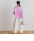 【WEB限定】ストライプショートシャツ≪洗濯機で洗える≫