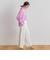 【WEB限定】ストライプショートシャツ≪洗濯機で洗える≫