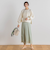 【WEB限定】シャインサテン楊柳プリーツスカート≪手洗い可能≫