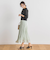 【WEB限定】シャインサテン楊柳プリーツスカート≪手洗い可能≫