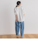 袖刺繍レーススキッパー7分袖ブラウス≪手洗い可能≫