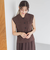 ポロ襟ノースリーブニット≪手洗い可能≫