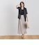 【WEB限定】麻調シアーシャーリングフレアスカート≪手洗い可能≫