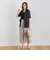 【WEB限定】麻調シアーシャーリングフレアスカート≪手洗い可能≫